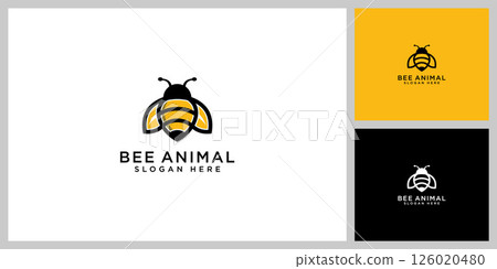 honey Bee animals logo vector honey Bee animals logo vector 126020480