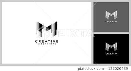 initial letter m logo vector design 126020489