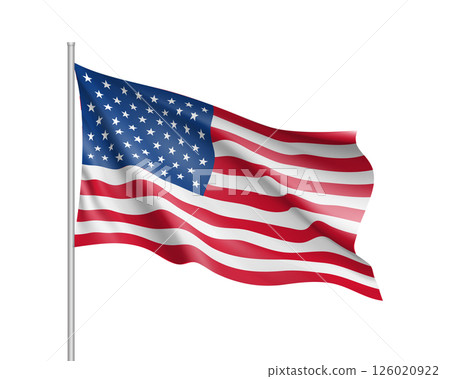 United State of America flag. Vector illustration. United State of America flag. Vector illustration. 126020922