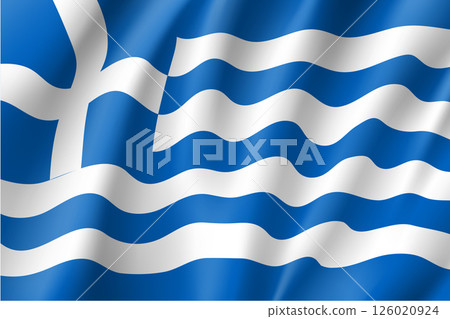 National flag of Greece country. Patriotic sign in official greek colors white and blue. Symbol of Sounhern European state. Vector icon illustration National flag of Greece country. Patriotic sign in official greek colors white and blue. Symbol of Sounhern European state. Vector icon illustration 126020924