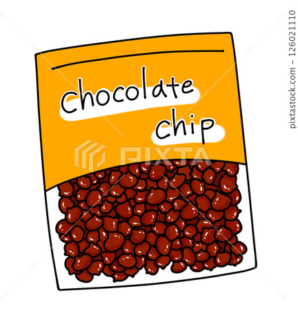 A simple chocolate chip bag with a solid color A simple chocolate chip bag with a solid color 126021110