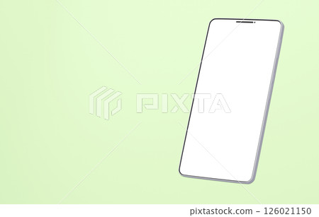 3D material_smartphone_silver_yellow-green 126021150