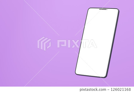 3D material_smartphone_black_purple 3D material_smartphone_black_purple 126021168