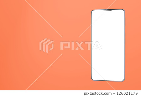 3D material_smartphone_silver_orange 126021179