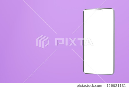 3D材質_智慧型手機_銀_紫 3D材質_智慧型手機_銀_紫 126021181