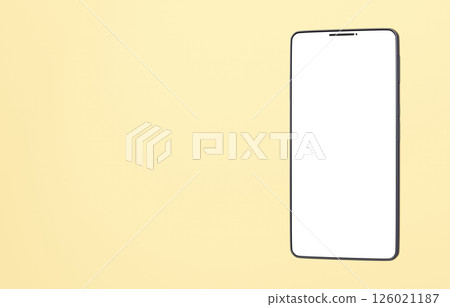 3D material_smartphone_black_yellow 126021187