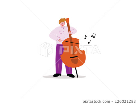 Man playing the cello 126021288