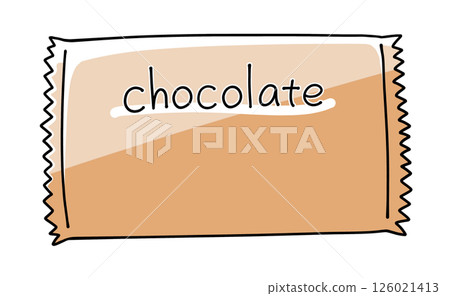 A simple, loosely packed chocolate bar, solidly painted A simple, loosely packed chocolate bar, solidly painted 126021413