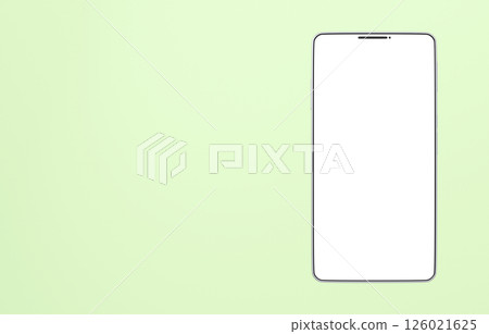 3D material_smartphone_silver_yellow-green 3D material_smartphone_silver_yellow-green 126021625