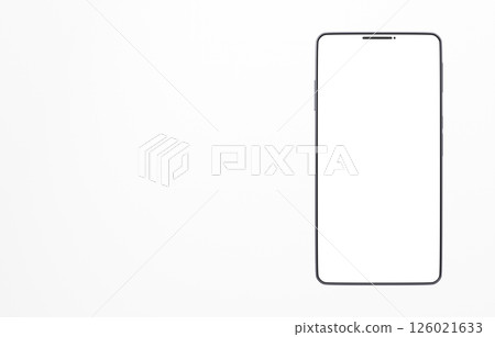 3D material_smartphone_black_white background 3D material_smartphone_black_white background 126021633