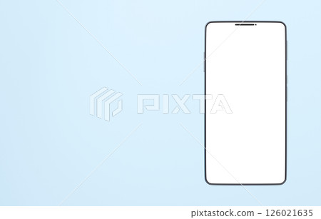 3D material_smartphone_black_light blue 126021635