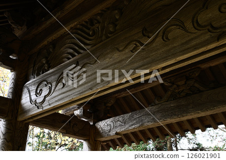 Japanese Wooden Architecture: Horyuji Temple 126021901