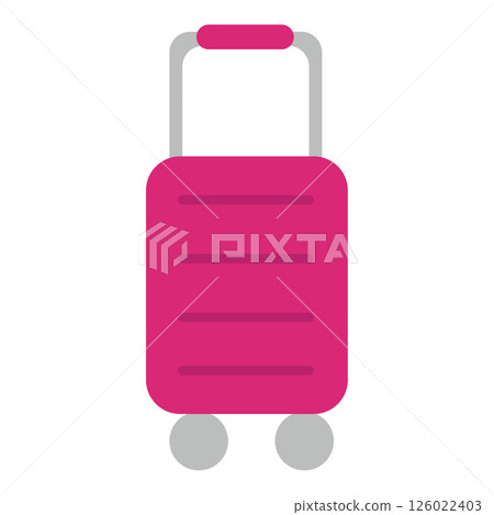 粉紅色行李箱插圖 126022403