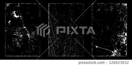 Black and white grunge. Distress overlay texture. Abstract surface dust and rough dirty wall background concept. Distress illustration simply place over object to create grunge effect. Vector EPS10. 126023632