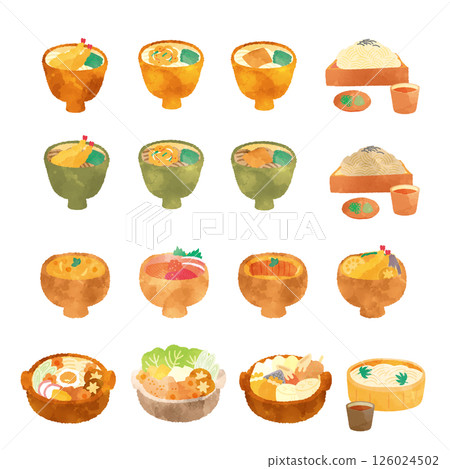 Japanese food watercolor illustration 126024502
