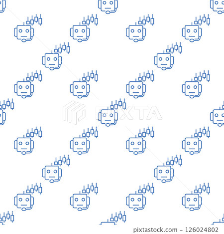Algorithmic Trading Machine and Candlestick Chart vector linear seamless pattern Algorithmic Trading Machine and Candlestick Chart vector linear seamless pattern 126024802