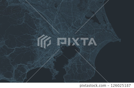 日本首都圈的數位網路風格插畫 日本首都圈的數位網路風格插畫 126025187