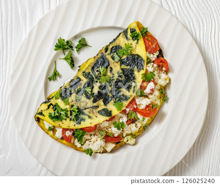 Spinach Onion Goat Cheese Cherry Tomato Omelette Spinach Onion Goat Cheese Cherry Tomato Omelette 126025240