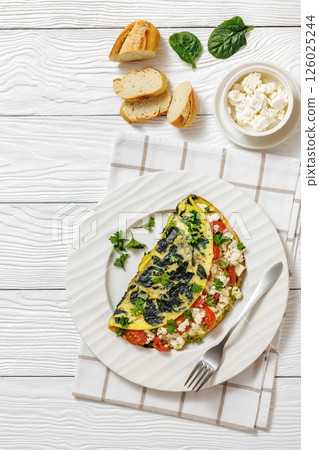 Spinach Onion Goat Cheese Cherry Tomato Omelette Spinach Onion Goat Cheese Cherry Tomato Omelette 126025244
