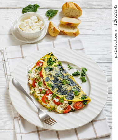 Spinach Onion Goat Cheese Cherry Tomato Omelette Spinach Onion Goat Cheese Cherry Tomato Omelette 126025245