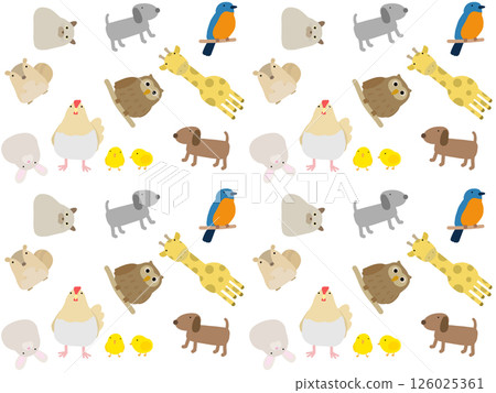 Animal seamless pattern B-1' Animal seamless pattern B-1' 126025361