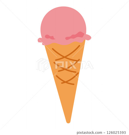 草莓冰淇淋甜筒杯 126025393