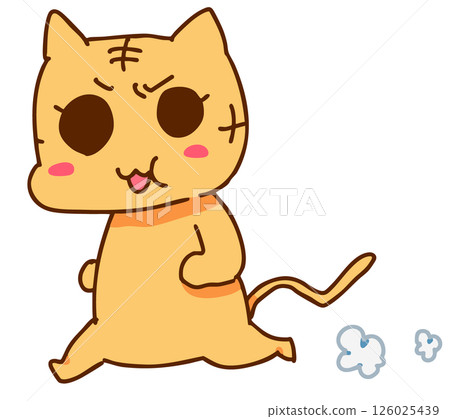 Fat cat running Fat cat running 126025439