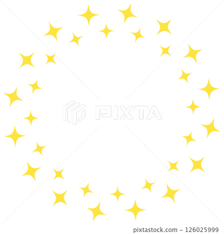 Sparkling frame illustration yellow Sparkling frame illustration yellow 126025999