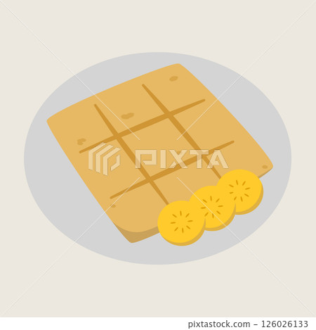 Thai roti banana dessert sweet snack flatbread traditional Asian street food breakfast is delicious and popular treat often enjoyed with crispy texture and warm comforting flavor 126026133