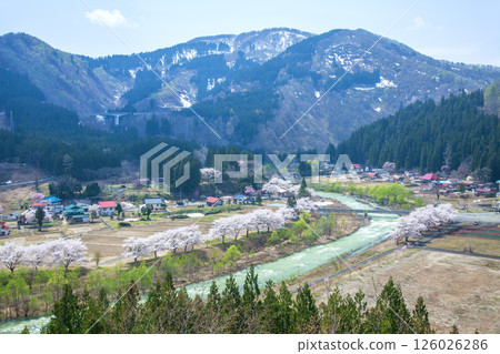 山村的春天風景 126026286