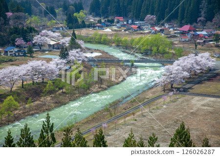 山村的春天風景 山村的春天風景 126026287