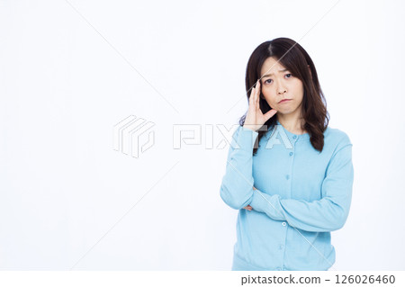 Worried, woman, lady Worried, woman, lady 126026460