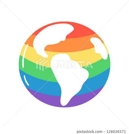 Colorful rainbow planet Colorful rainbow planet 126026571