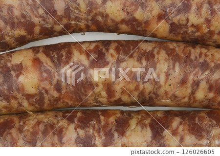 Raw sausages Raw sausages 126026605