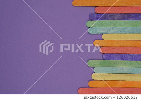 Colorful craft stick Colorful craft stick 126026612