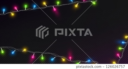 Glowing fairy lights garland Glowing fairy lights garland 126026757