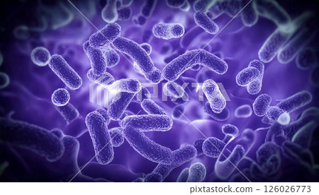 3D illustration images of viruses, bacteria, germs, etc. Medical materials 126026773