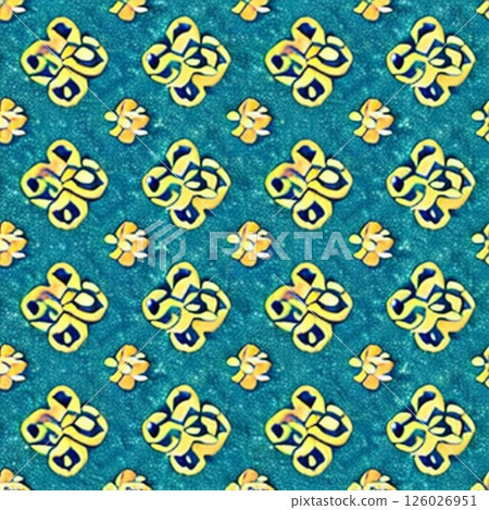 white arabic ornament on white background 126026951