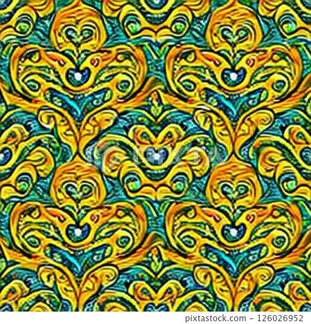 seamless pattern with abstract ethnic pattern 126026952