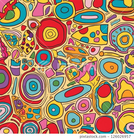 cute seamless pattern with colorful candies 126026957