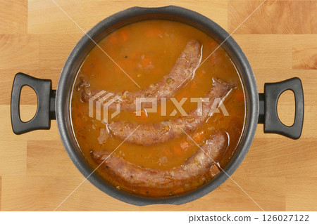 Bean stew with sausage 126027122