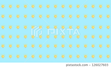 Cute background illustration of a pixelated inspiration light bulb 126027603