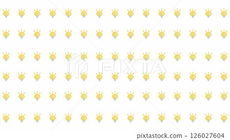 Cute background illustration of a pixelated inspiration light bulb 126027604