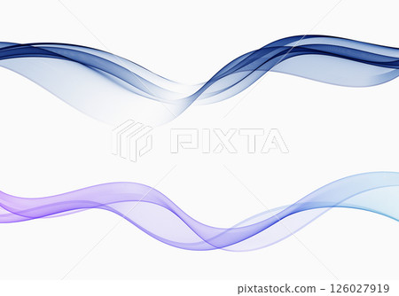 Set of vector abstract color waves, smoky, transparent, smooth design element. Flow curve wave background. Set of vector abstract color waves, smoky, transparent, smooth design element. Flow curve wave background. 126027919