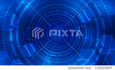 Futuristic pattern with blue light technology background Futuristic pattern with blue light technology background 126028097