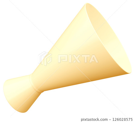 3D illustration_Megaphone_Yellow 126028575