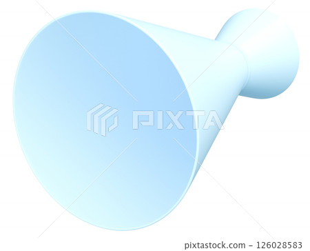 3D illustration_Megaphone_Light blue 126028583