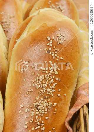 Freshly baked buns Freshly baked buns 126028634