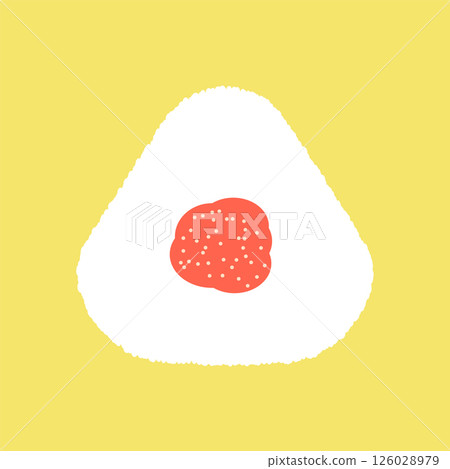 簡單的飯糰插圖（鱈魚子/明太子） 126028979