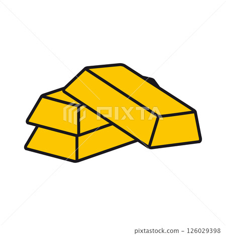 Stack of Gold bar, ingot icon Stack of Gold bar, ingot icon 126029398